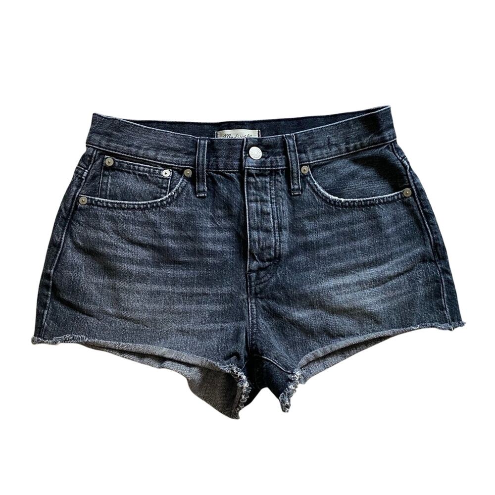 Madewell Minimal Chic 100% Cotton Button Fly Mom Cut off Casual Jean Shorts